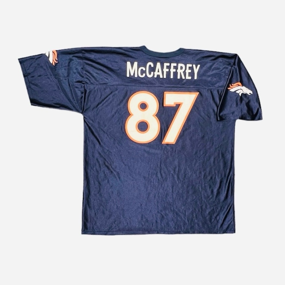 Vintage Ed MCCAFFREY Denver BRONCOS Jersey - NFL Football - Navy & Orange